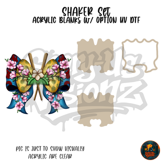 Warrior Blossom Bow shaker set acrylic blanks