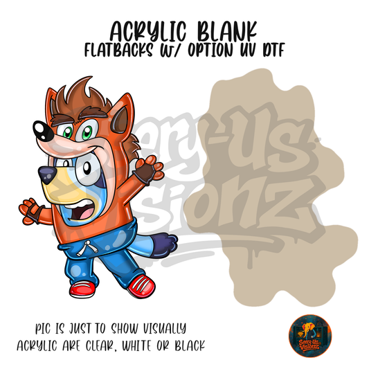 Wild Orange Mascot acrylic blank, Acrylic & UV DTF Print