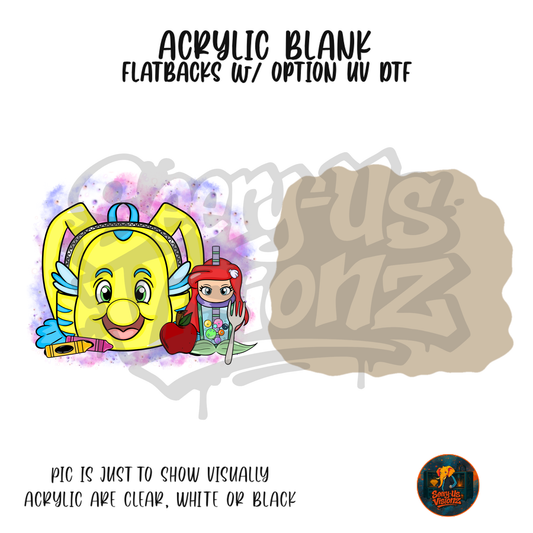 Yellow Fish Snack Pack acrylic blank, Acrylic & UV DTF Print