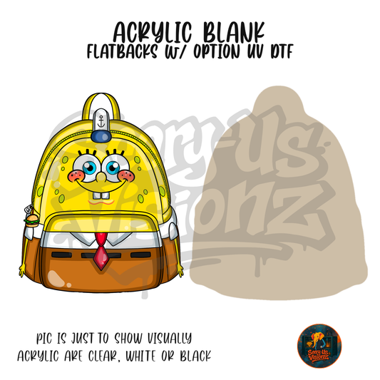 Yellow Sponge Smile Pack acrylic blank, Acrylic & UV DTF Print