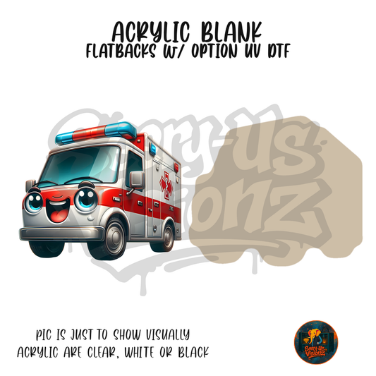Ambulance Ride acrylic blank, Acrylic & UV DTF Print