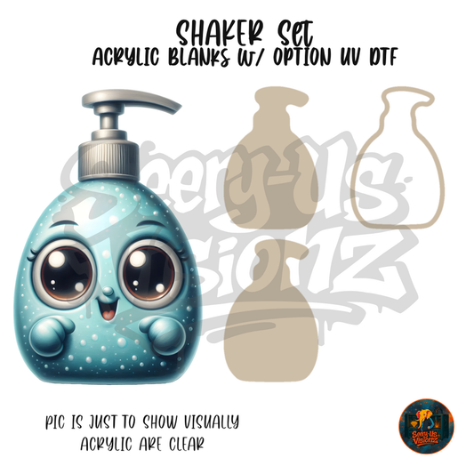 Cute Soap Pump shaker set acrylic blanks