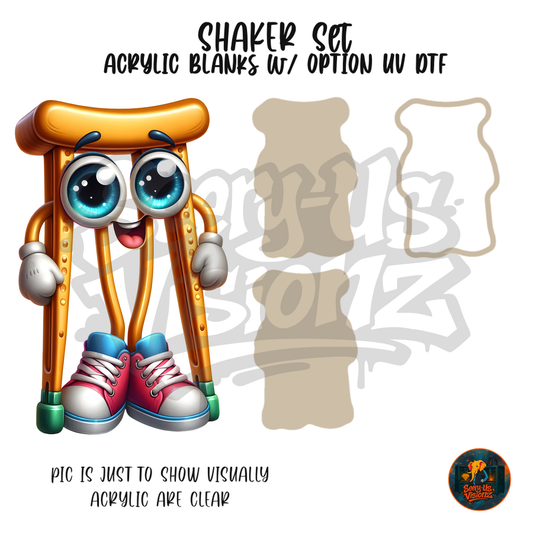 Smiling Crutches shaker set acrylic blanks