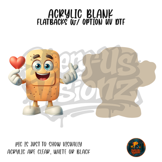 Bandage Heart Buddy acrylic blank, Acrylic & UV DTF Print
