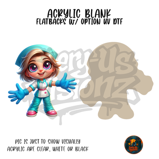 Cheerful Nurse Girl acrylic blank, Acrylic & UV DTF Print