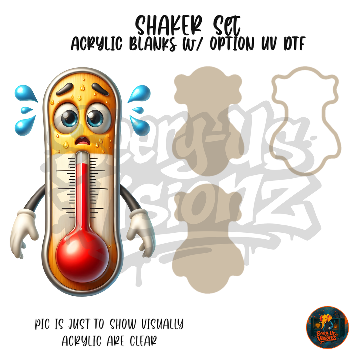 Sweating Thermometer shaker set acrylic blanks
