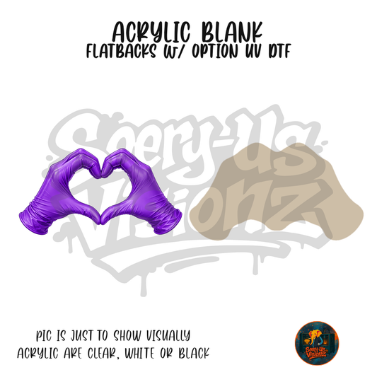 Medical Gloves Purple acrylic blank, Acrylic & UV DTF Print