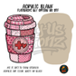 Patchwork Nurse Cup acrylic blank, Acrylic & UV DTF Print