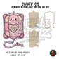 Patchwork Heart IV Bag shaker set acrylic blanks