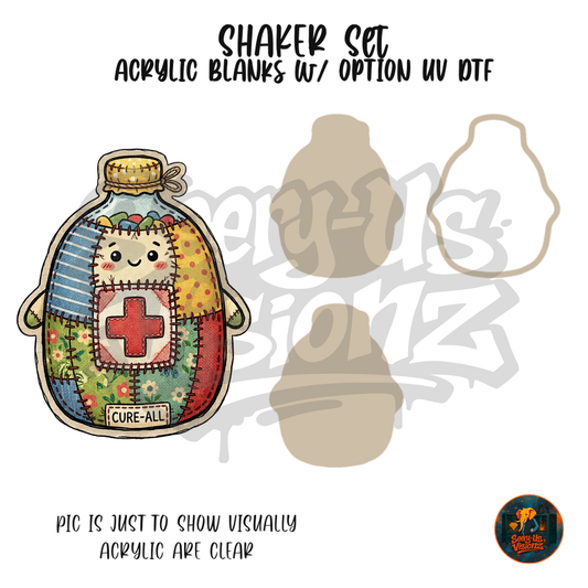 Cure All Patchwork Jar shaker set acrylic blanks