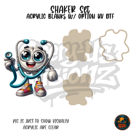Smiling Stethoscope shaker set acrylic blanks