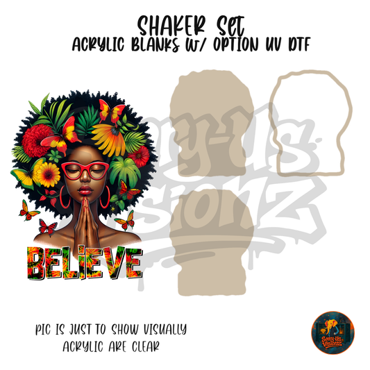 Believe Beauty shaker set acrylic blanks