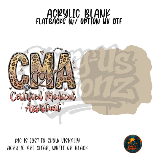 CMA Leopard acrylic blank, Acrylic & UV DTF Print
