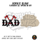 Firefighter Axe Dad acrylic blank, Acrylic & UV DTF Print
