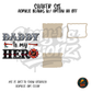 Daddy Is My Hero shaker set acrylic blanks