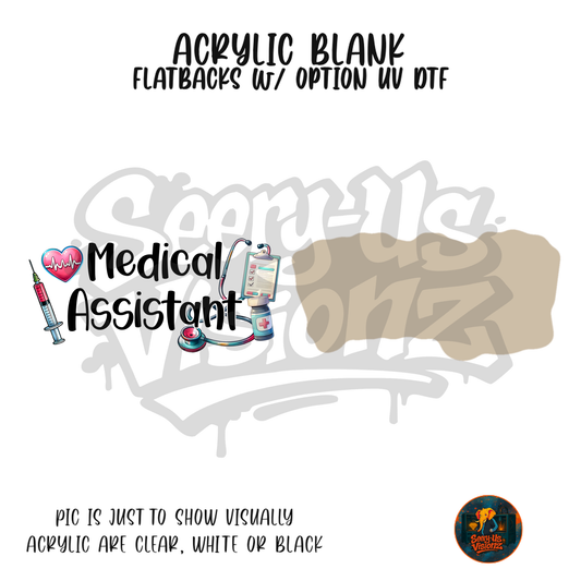 Medical Assistant Clipboard acrylic blank, Acrylic & UV DTF Print