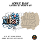 Nurse Blue Bow Stethoscope acrylic blank, Acrylic & UV DTF Print