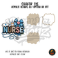 Nurse Blue Bow Stethoscope shaker set acrylic blanks