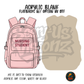 Pink Nursing Student Backpack acrylic blank, Acrylic & UV DTF Print