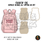 Pink Nursing Student Backpack shaker set acrylic blanks