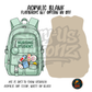 Green Nursing Backpack Pins acrylic blank, Acrylic & UV DTF Print