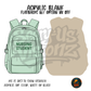 Green Nursing Student Backpack acrylic blank, Acrylic & UV DTF Print