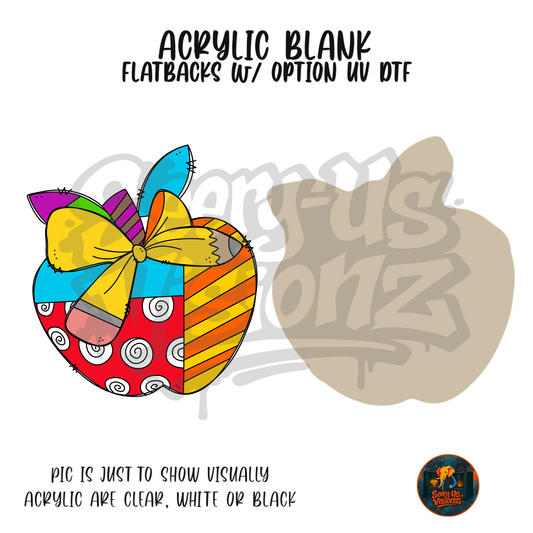Multi Design Apple acrylic blank, Acrylic & UV DTF Print