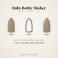 Baby Bottle Acrylic Shaker: back, frame and cover layers
