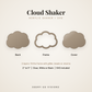 Cloud Acrylic Shaker: back, frame and cover layers