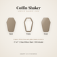 Coffin Acrylic Shaker: back, frame and cover layers