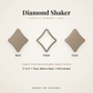 Diamond Acrylic Shaker: back, frame and cover layers