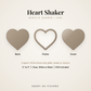 Heart Acrylic Shaker: back, frame and cover layers