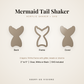 Mermaid Tail Acrylic Shaker: back, frame and cover layers