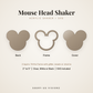 Mouse Head Acrylic Shaker: back, frame and cover layers