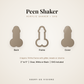 Peen Acrylic Shaker: back, frame and cover layers