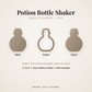 Potion Bottle Acrylic Shaker: back, frame and cover layers