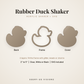 Rubber Duck Acrylic Shaker: back, frame and cover layers