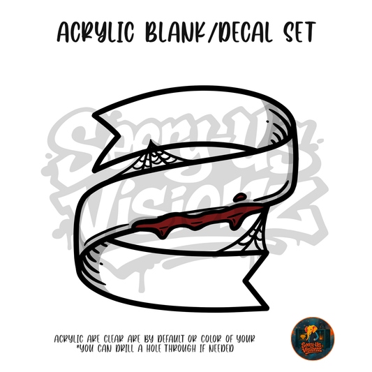 Bloody Cobweb Ribbon Acrylic & Decal Kit