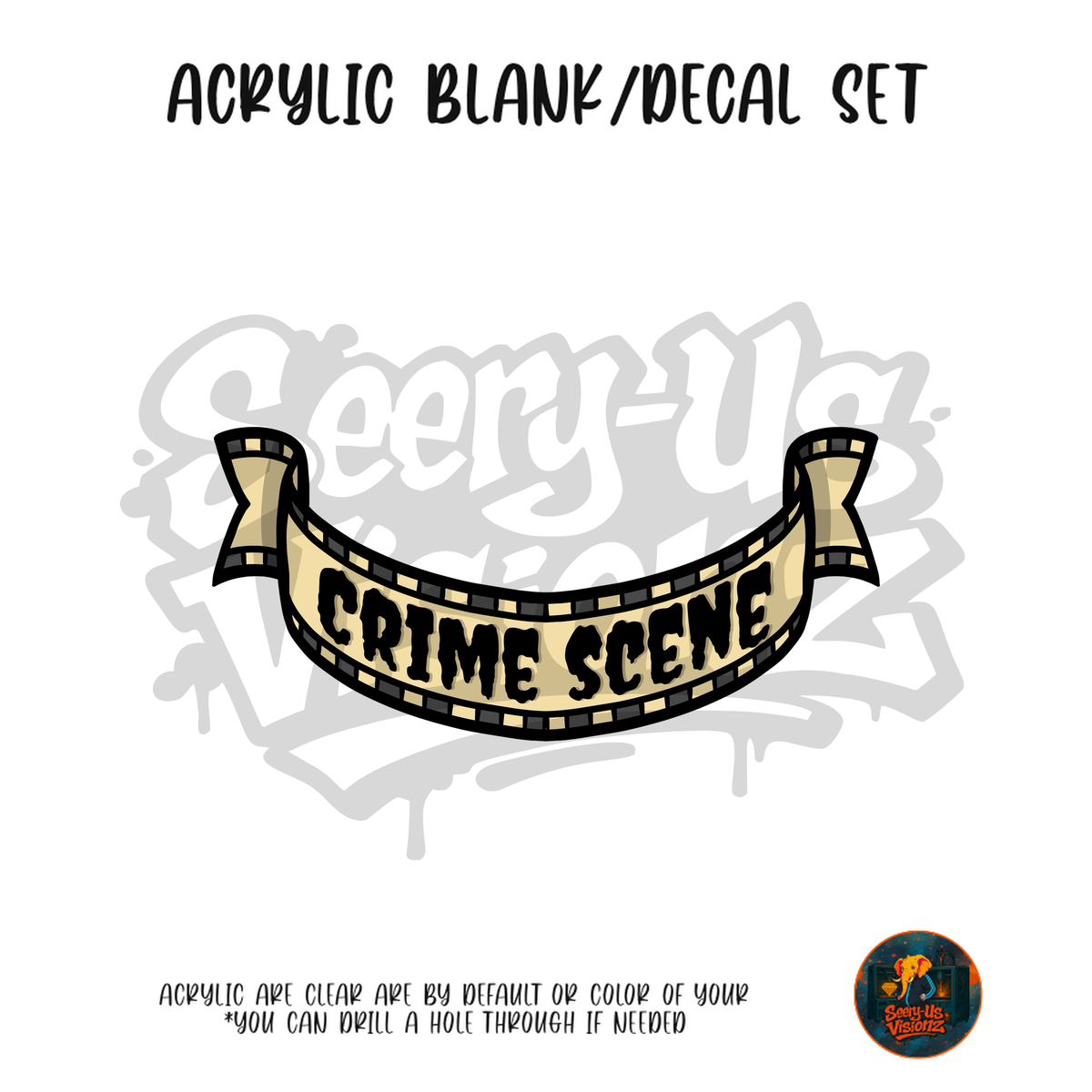 Crime Scene Banner Acrylic & Decal Kit