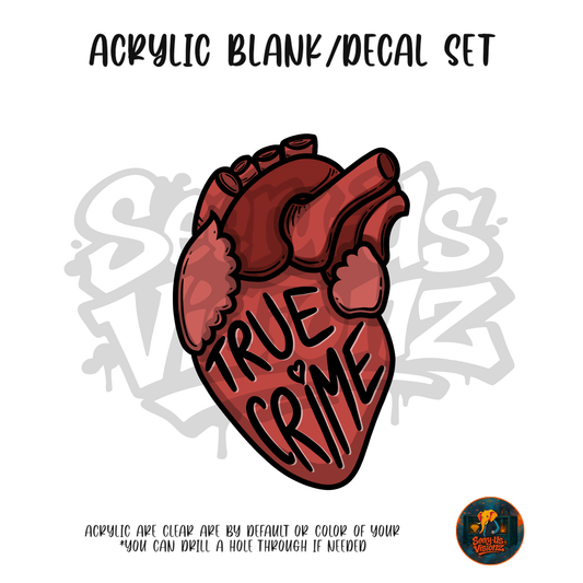 True Crime Heart Acrylic & Decal Kit