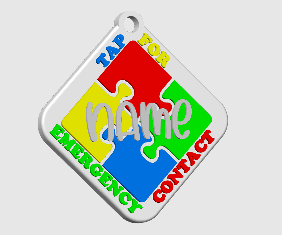 Puzzle Bag Tag - NFC Keychains