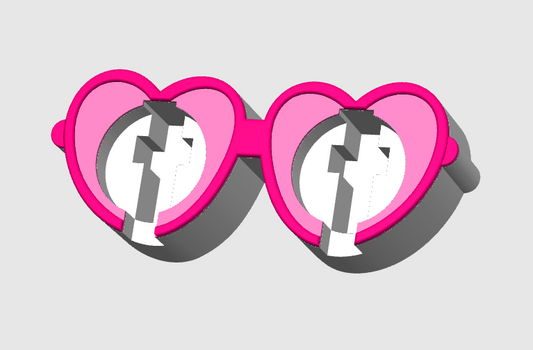 Heart Glasses - Badge Reel Holder