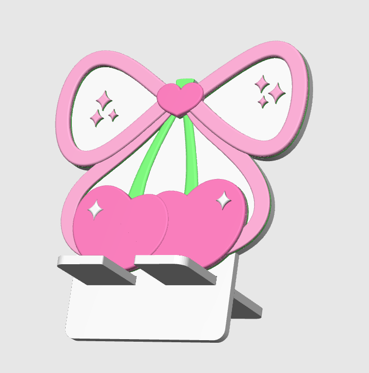 Cherry Bow Phone Holder