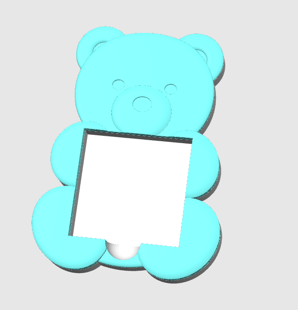 Gummy Bear 3D Printed Sticky Note Holder