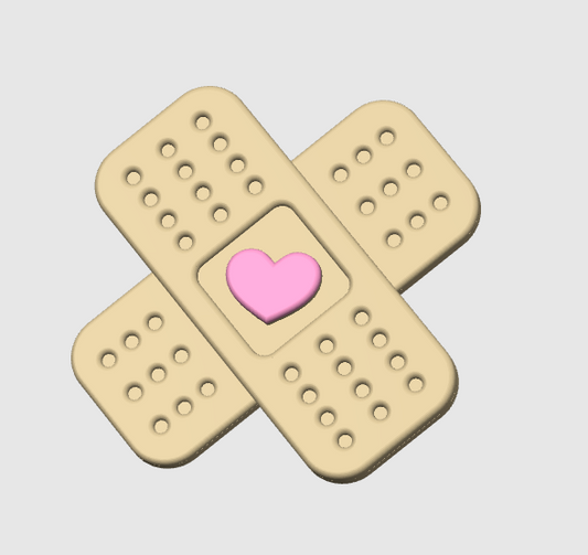 Heart Bandage- Embellishment Flatback Charm - 5 Pack