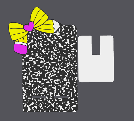 Composition Pencil Box Phone Holder 3D Printed