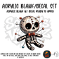 Skeleton Voodoo Doll Acrylic Blank 