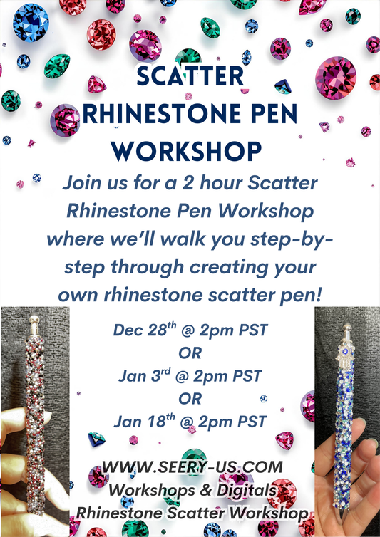 SCATTER RHINESTONE PEN WORKSHOP NO DISCOUNTS ALLOWED