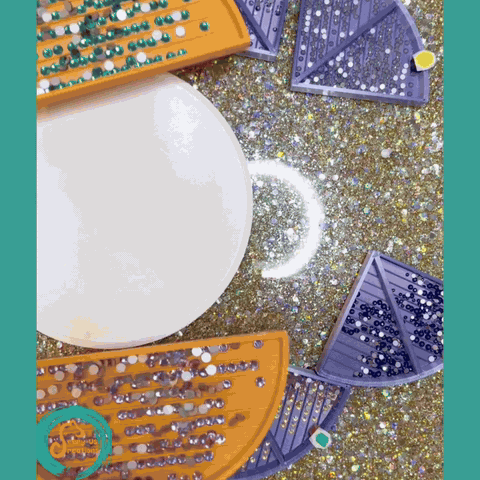 Bandeja para pintar con diamantes y diamantes de imitación Square Up de ~5,75"
