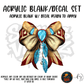 Arabian Nights Bow themed acrylic blank with hole at top, multipurpose crafting shape
